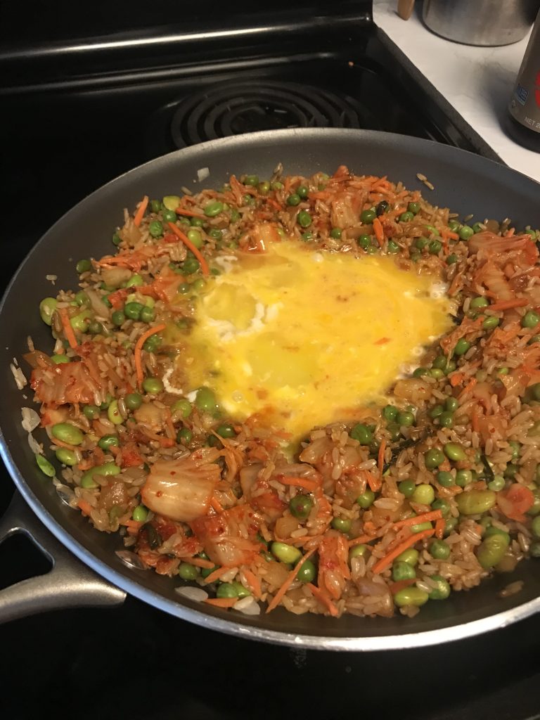 cooking fried rice