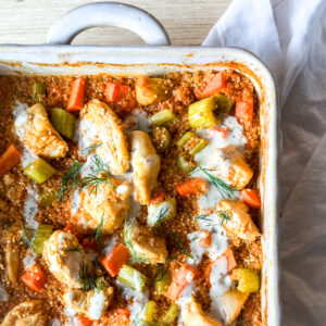 buffalo chicken casserole baked