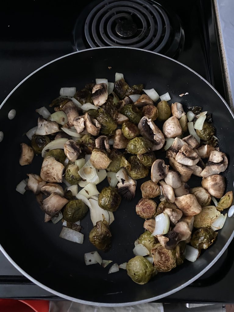Roast and Saute mushrooms