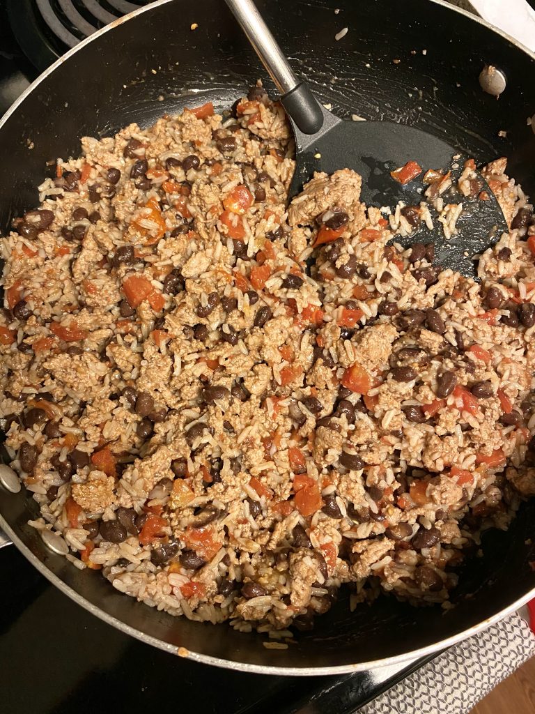 The filling for stuffed Peppers