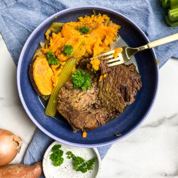 chuck roast and pot roast vegetables