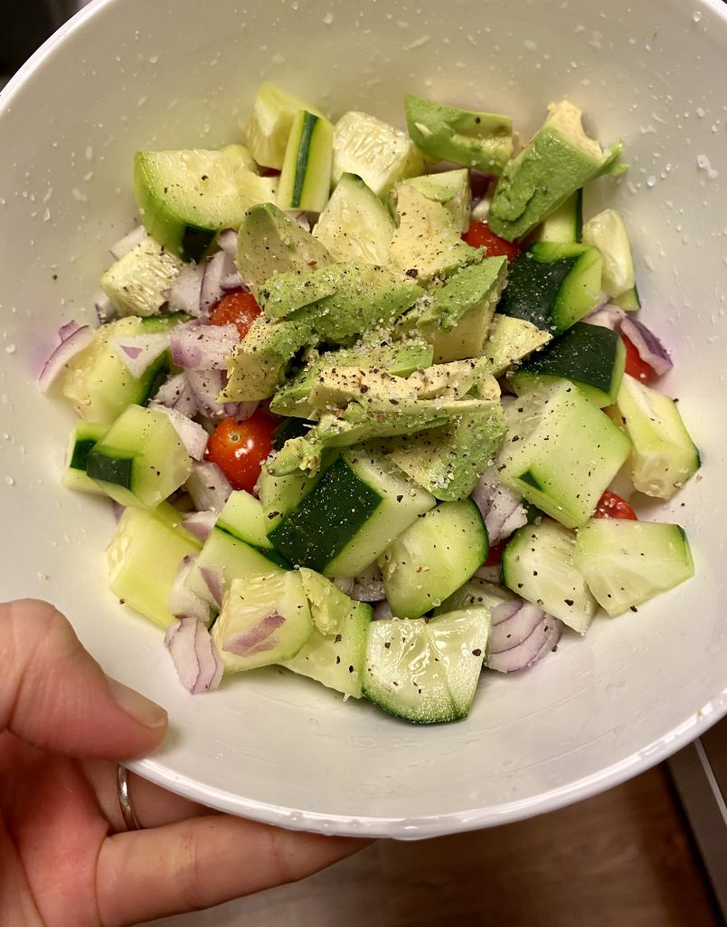 vegetables for mahi mahi ceviche 