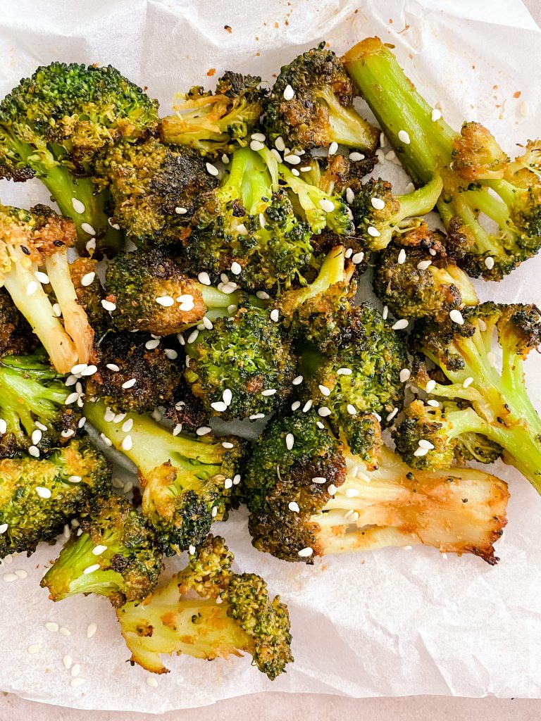 asian broccoli tossed in sesame seeds