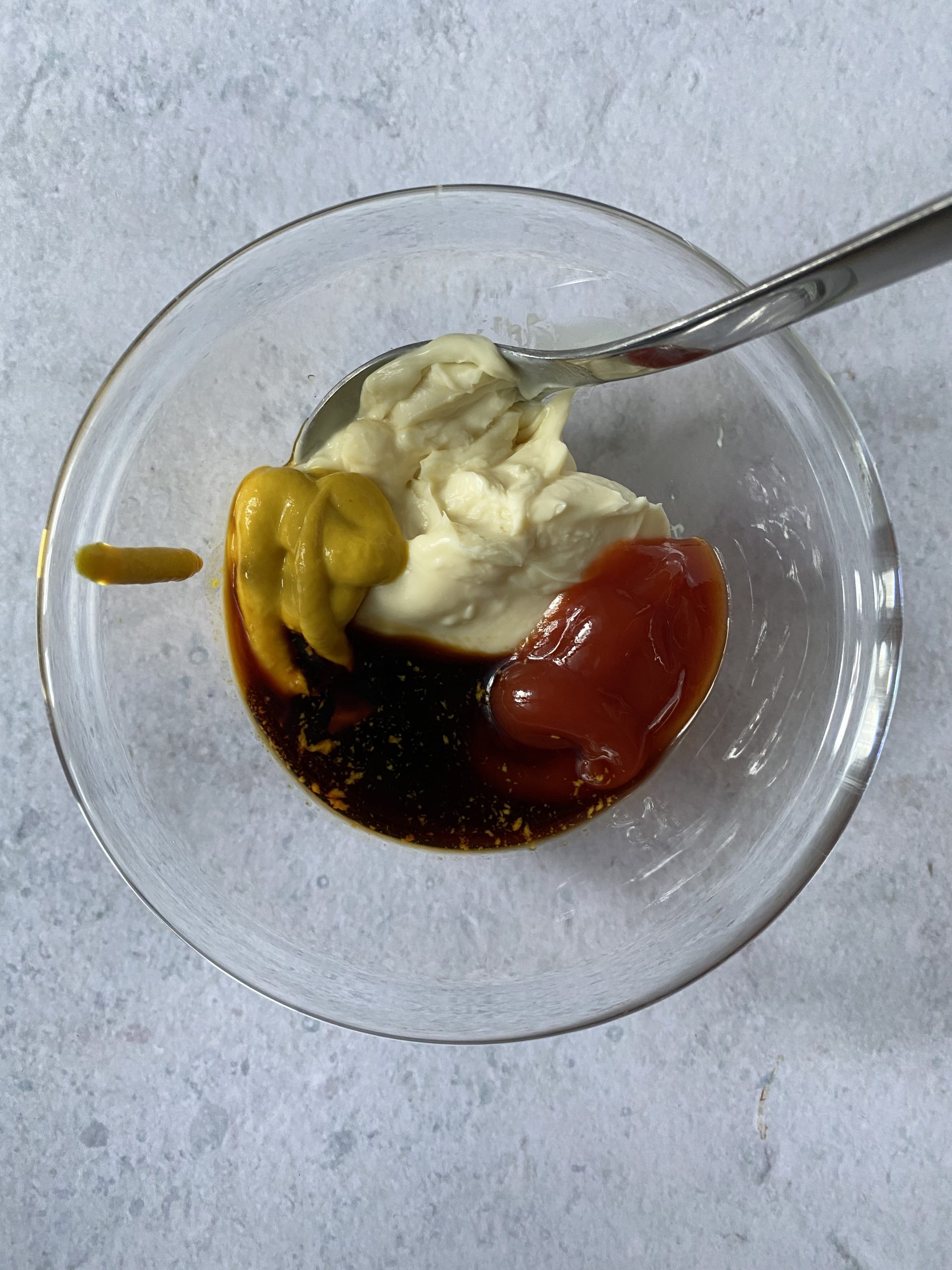 Bunless Burger in a Bowl Over the Spoon for