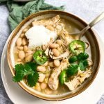 chicken chili with yogurt and jalapenos