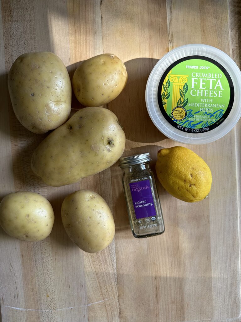 The ingredients for Zaatar fries