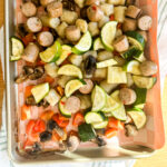 Chicken Sausage & Veggies with Cauliflower Gnocchi in a sheet pan