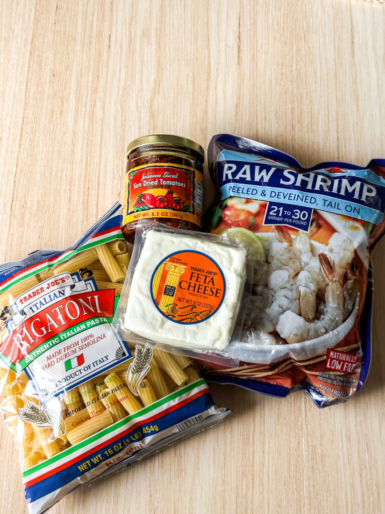 Shrimp Sun-dried Tomato Pasta ingredients