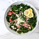 Garlicky Kale Steak and Couscous Salad with lemon