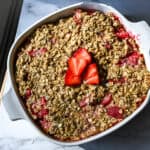 Strawberry Oatmeal Bake in a dish